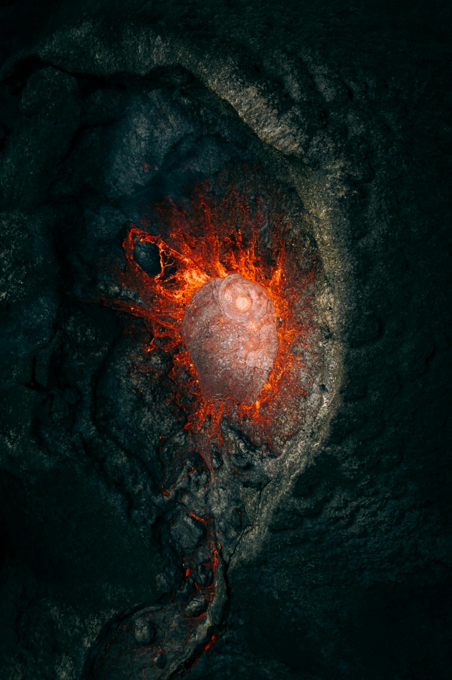 Extragalactic Islandsk vulkan.